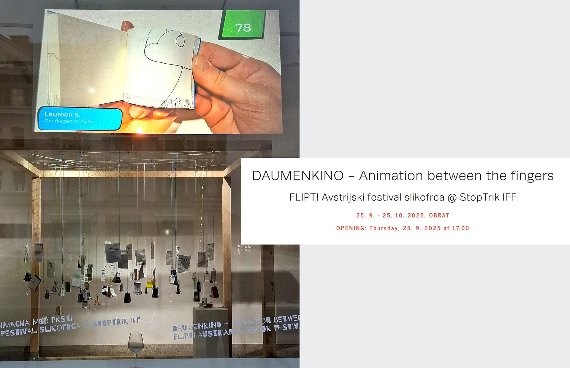 Daumenkino-Ausstellung, Obrat Space, Maribor 1