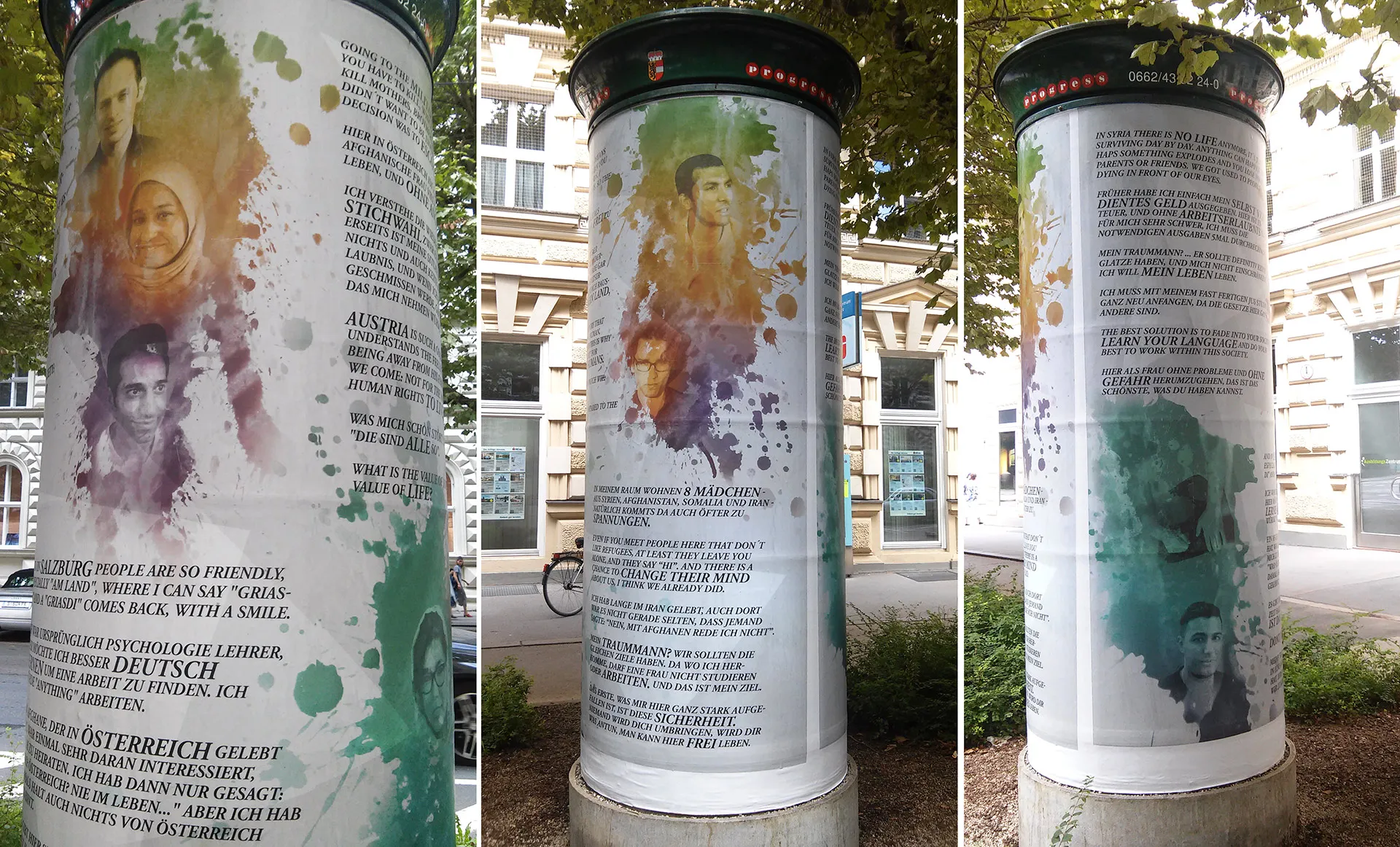 Kunstlitfaßsäule von Reinhold Bidner